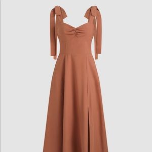 NWT Solid Bowknot Corset Midi Dress, Sz. L, Shop Cider